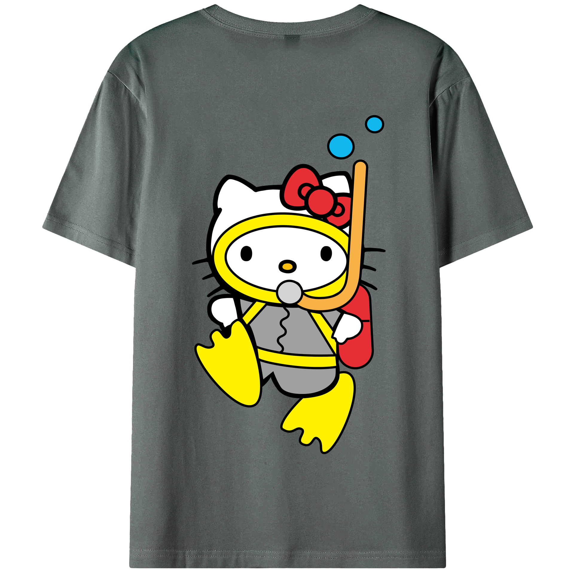 （画像用） Hello Kitty ハローキティ 綿100％半袖Tシャツ（背面プリント）